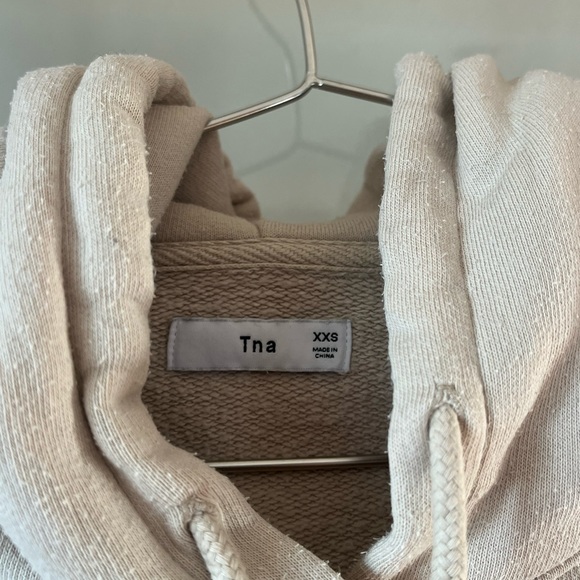 Aritzia TNA “The Iconic Hoodie” Tan Size XXS - Picture 4 of 5